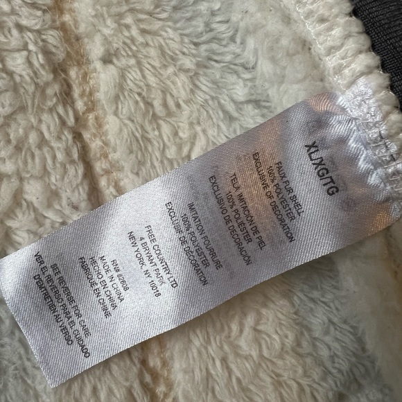 Free Country Womens Faux Fur Vest Size XL Soft Sleeveless Zip Pockets White - Picture 9 of 14